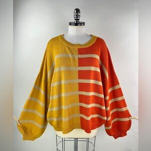 💚 2943. Striped Color Block Sweatshirt